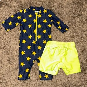 Babyboy baby boden & old navy swim suit 6/12m bundle!!